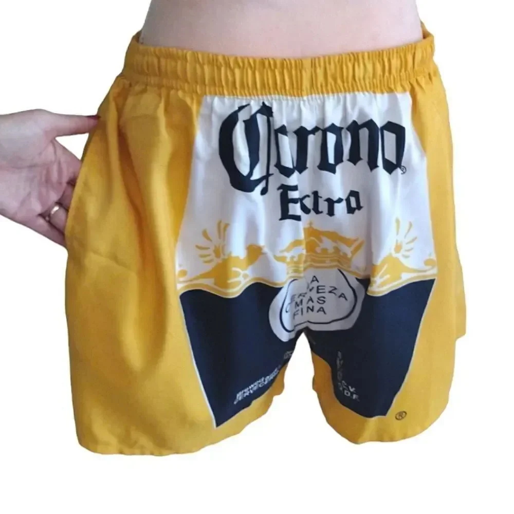 VTG 90s Corona Extra Beer Dbl Sided Print Swim Shorts Men's XL Calhaun Sportswea
